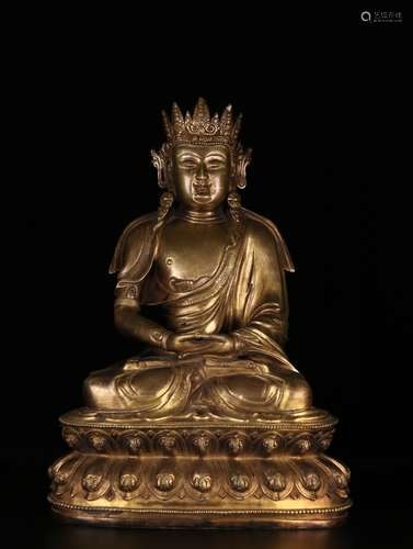 A Chinese Gilt Bronze Buddha