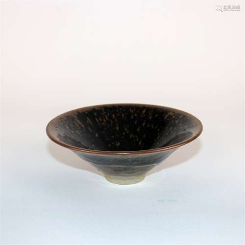 A Chinese Black Glazed Porcelain Tea Cup