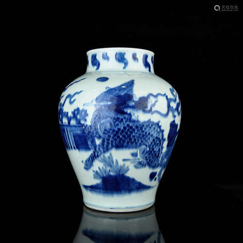 A Chinese Blue and White Porcelain Vase