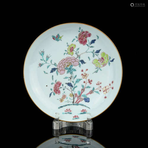 A Chinese Famille-Rose Porcelain Plate