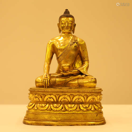 A Chinese Gilt Bronze Buddha