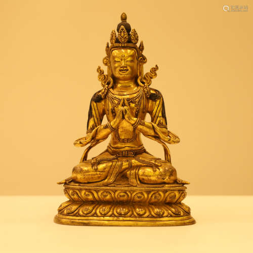 A Chinese Gilt Bronze Buddha