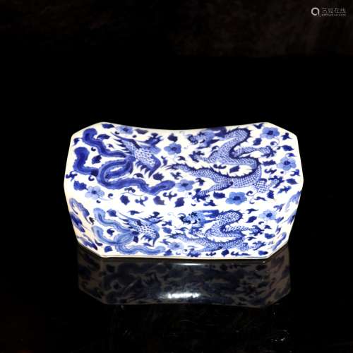 A Chinese Blue and White Porcelain Pillow