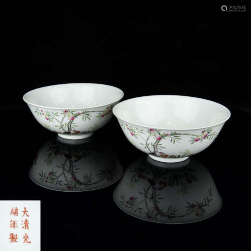 A Pair of Chinese Famille-Rose Porcelain Bowl