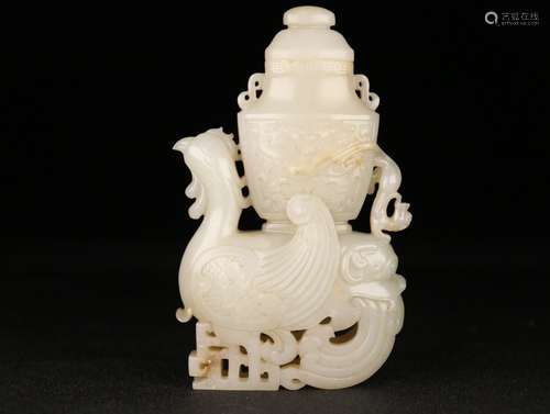 A Chinese Carved Jade Vase