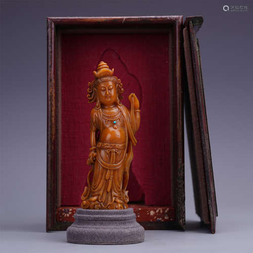 CHINESE SOAPSTONE STANDING GUANYIN