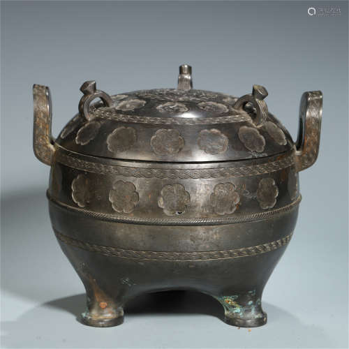CHINESE ANCIENT BRONZE ROUND DING
