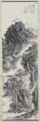 CHINESE SCROLL PAINTING OF MOUNTAIN VIEWS