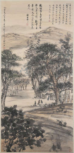 CHINESE SCROLL PAINTING OF MOUNTAIN VIEWS