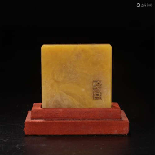 CHINESE SOAPSTONE SQUARE SEAL