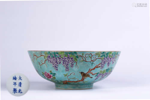 A Chinese Green Ground Porcelain Bowl
