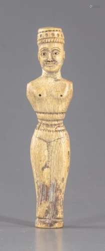 A Roman ivory carving of a woman