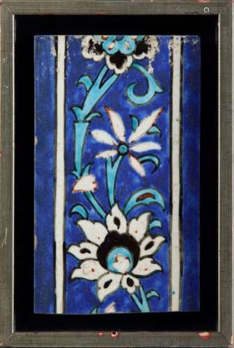 An Ottoman iznik rectangular tile