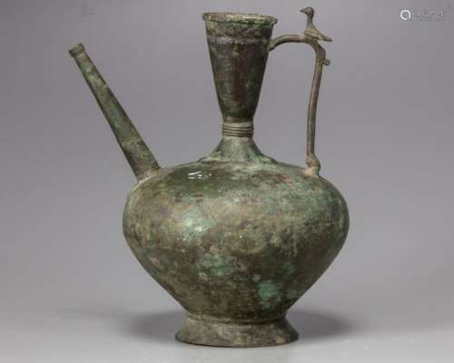 An Islamic perisan bronze jug