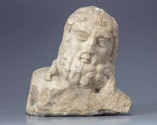 A Large Roman marble buste of a bearded man Jupite…