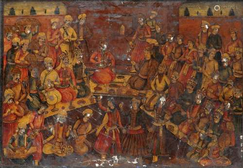 Painting depicting the Banquet with musicians and …