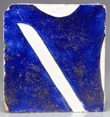 A Persian Safavid Pottery Tile .