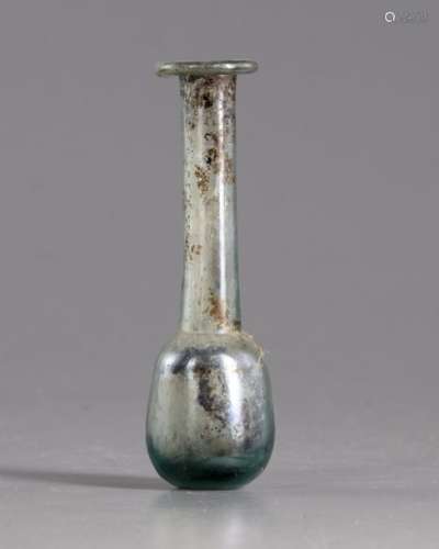 A Roman glass flask