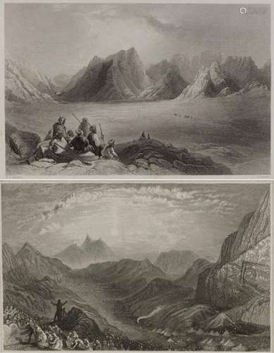 Two prints: The Twelve Spies in the Mount SinaI. A…