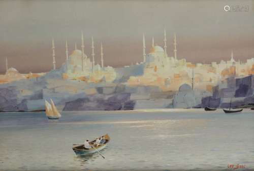 A painting depicting a view on Istanbul