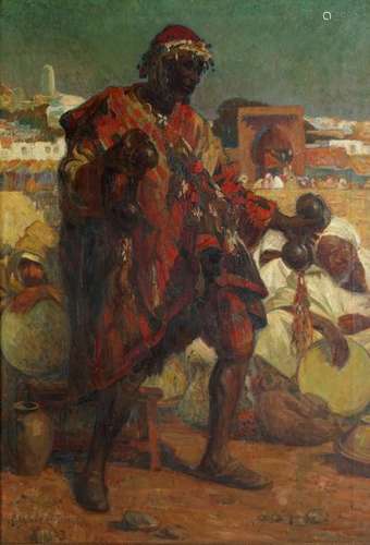 Orientalist Scene with a Black Dancer