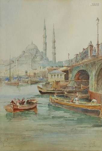 A view of Istanbul with boats