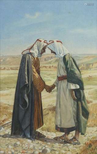 A painting depicting 'The Pact in the dessert'