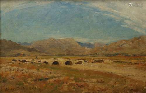 A painting depicting the bridge through the valley…