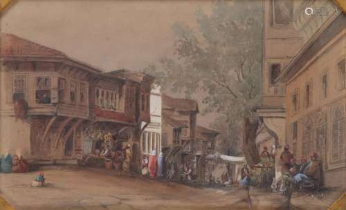 An Orientalist school painting depicting city cent…