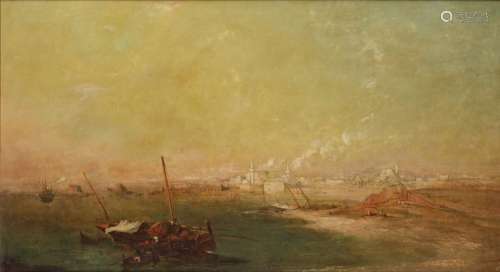 A painting depicting a coastal scene in the Turkis…