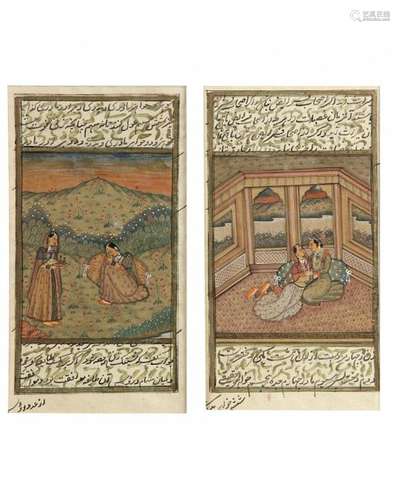 Two Indian miniature paintings