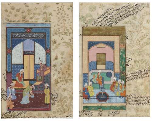Two Ottoman miniature paintings