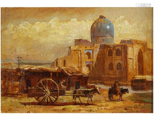 An Orientalist School Painting Samarkand, Gur emir…