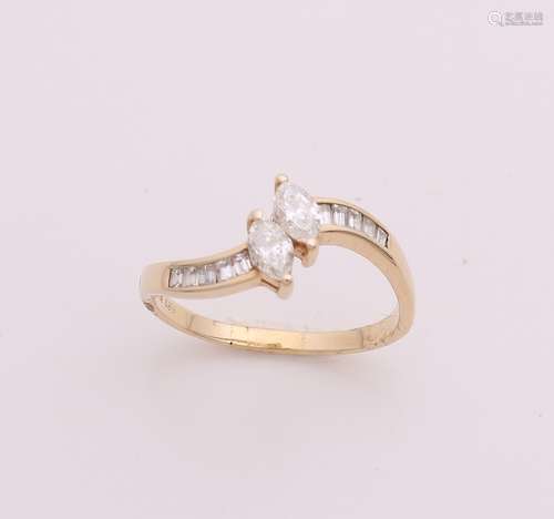 Gouden ring met diamant