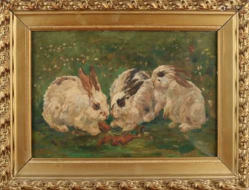 W. Stern, Drie konijnen in gras