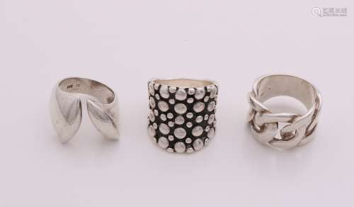 3 Zilveren ringen