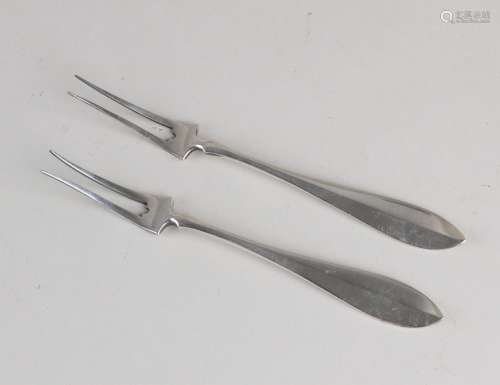 Art Deco zilveren vorkjes