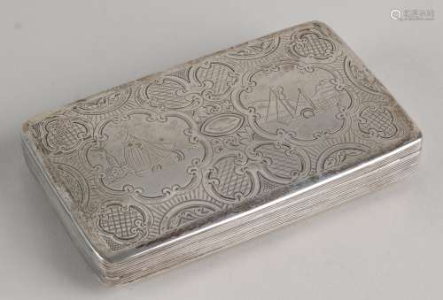 Zilveren tabaksdoos, 1859