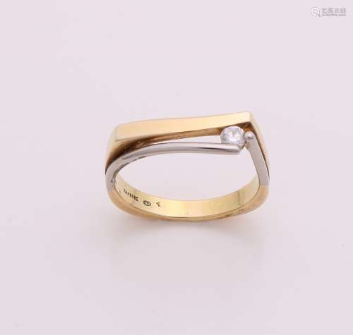 Gouden ring met diamant
