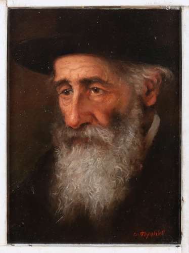 P.H. Topalski,  Portret Joodse man met hoed