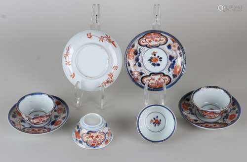 4x Antieke Imari kop en schotels