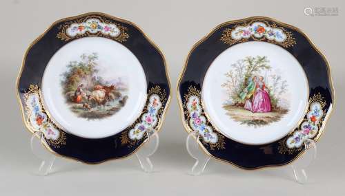 2x Meissen borden, 1920