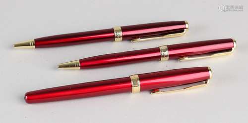 3 Parker pennen (rood)