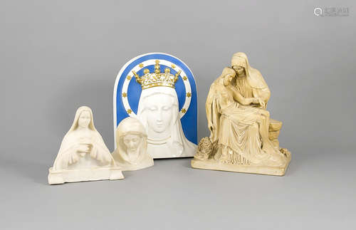 4x Antieke religieuze figuren