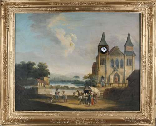 Duitse schilderijklok, 1840