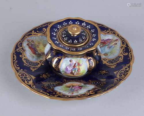 Antieke Meissen inktpot, 1900