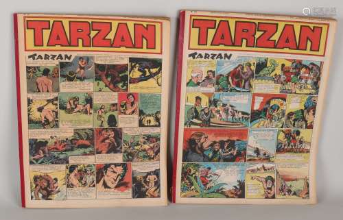 2x Oude strips van Tarzan