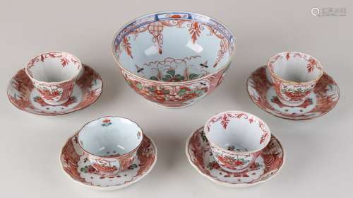 5x Chinees porselein, 18e eeuw