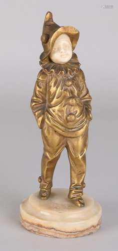 Antiek Frans bronzen figuur, Clown