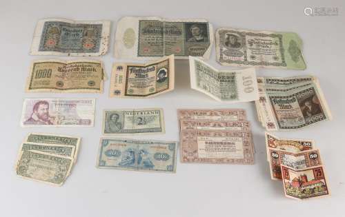 Lot divers oud papiergeld